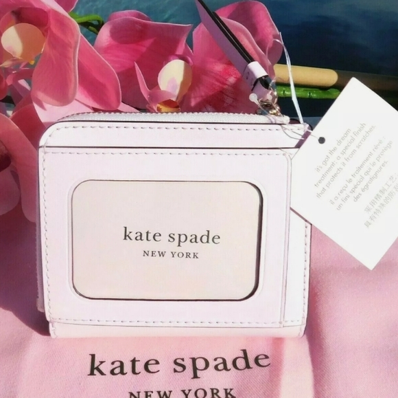 KATE SPADE SMALL I-ZIP BIFOLD WALLET FLOCK PARTY - Picture 2 of 10